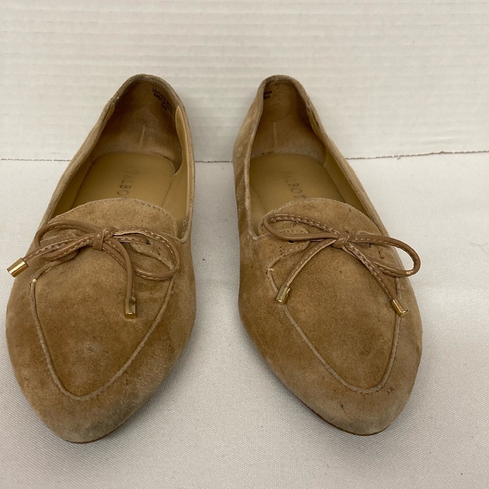 Talbots Leather Suede Women’s Size 6.5 Tan Slip on Loafer Driving Shoes Tassels